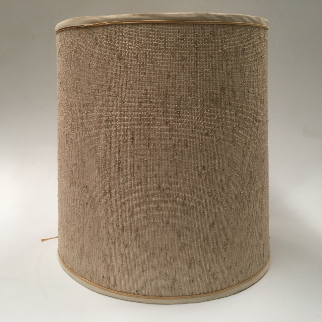 LAMPSHADE, 1960s 70s (Large) Natural Slub Weave